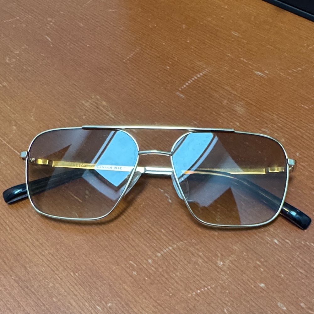 Moscot Gold-Toned Aviator Sunglasses